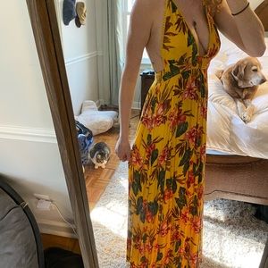 Beautiful Pattern Halter Maxi Dress